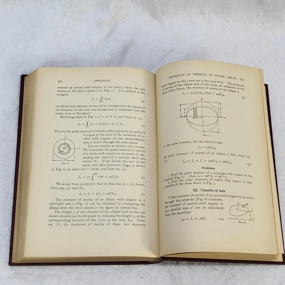 1938 Strength of Materials Part I Elementary Theory Problems Timoshenko HC‎